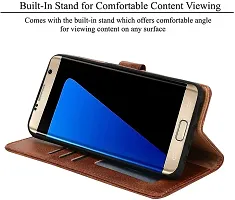 Magnetic Case Artificial Leather Silicon Flip Cover for Vivo Y19 - Executive Brown-thumb2