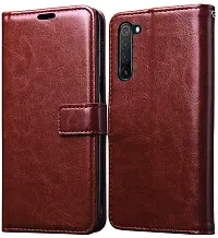 COVERBLACK Magnetic Case Artificial Leather Rubber Flip Cover for SAMSUNG GALAXY M13 5G - Executive Brown-thumb1