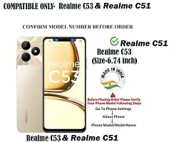 Stylish Artificial Leather Rubber Flip Cover for Realme C51-thumb3