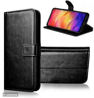 COVERBLACK Magnetic Case Artificial Leather Flip Cover for Vivo Y20 - Venom Black-thumb2