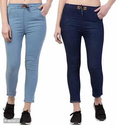 Girls Denim Joggers