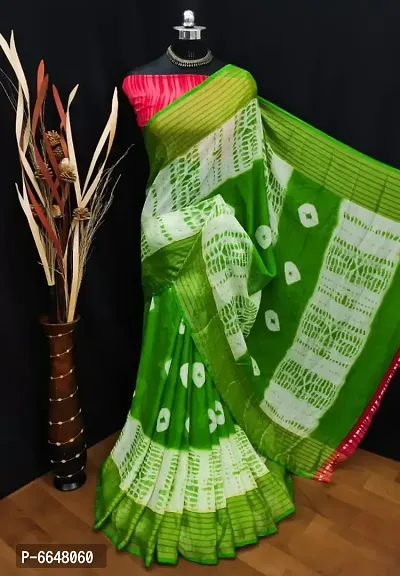 Women Chiffon Printed Saree with Blouse piece