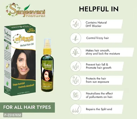 Sanjeevani Natural Almond  Walnut Hair Oil | Natural Oil For Thick  Voluminous Hair Oil For Controlling Hair Fall  Premature Greying | Suitable For All Hair Types (Pack of 2)-thumb2