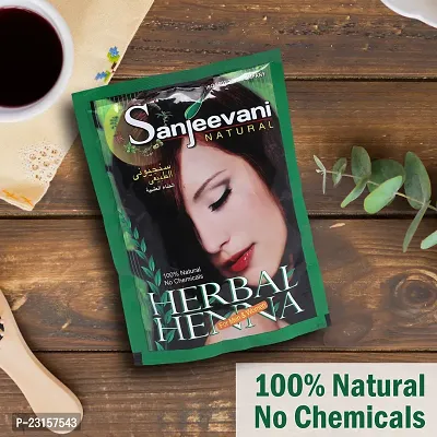 Sanjeevani Natural Herbal Henna | Powder for Hair Color | Organic Henna Powder, Hair Care for Men and Women (50 Gram-thumb0
