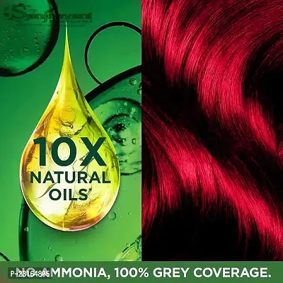Sanjeevani Natural Hair Colour Creme | No Ammonia | Long-lasting Colour For Men and Womem Smoothness  Shine | Natural Color 50ml + 60ml (Pack of 1, Cherry Red)-thumb4