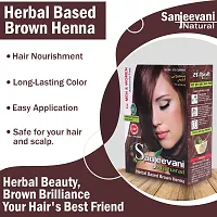 Sanjeevani Natural Black Hair Colour Damage Free | No Ammonia Hair Color Semi Permanent Colour | Long Lasting Hair Color - 60gm. (Pack of 1, Brown)-thumb4