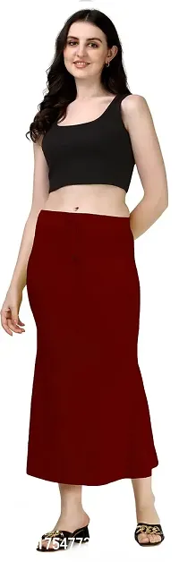 Buy PRN Enterprise Women's Micro Lycra Saree Shapewear Petticoat  Stretchable Thigh Hip Shaper Saree Silhouette Shapewear for Women [Maroon]  Size:-L Online In India At Discounted Prices