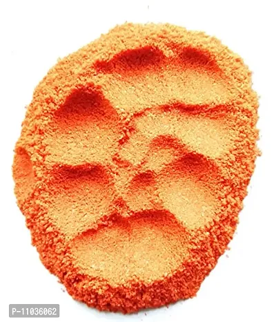 oramsa Rangoli Light Orange Colour Powder 250 GMS in Bottle Packaging