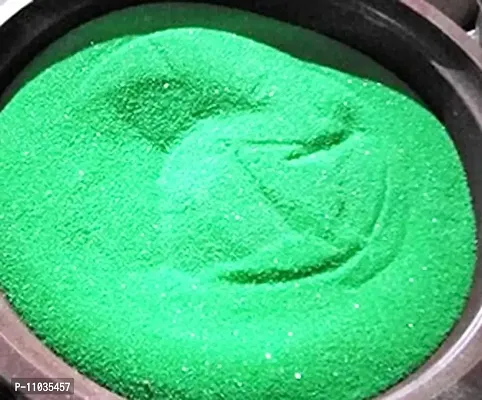 oramsa Rangoli Fluorescent Green Colour Powder 250 GMS in Bottle Packaging