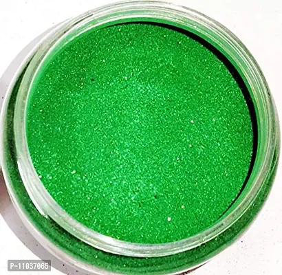 oramsa Green Colour Rangoli Powder 250 GMS in Bottle Packaging-thumb0