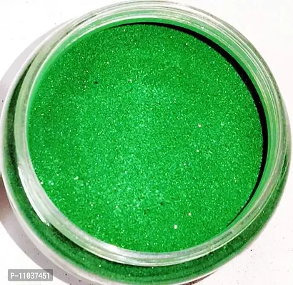 oramsa Green Colour Rangoli Powder 250 GMS in Bottle Packaging