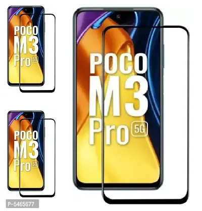 Poco M3 Pro 5G Edge to Edge, 11D Full Glue Tempered Glass (Pack of 3)