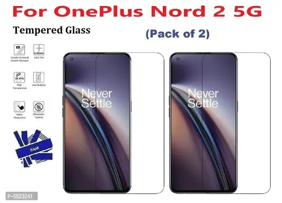 OnePlus Nord 2 5G Tempered Glass (Pack of 2)-thumb0