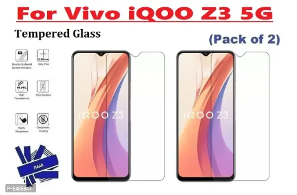 Vivo iQOO Z3 5G (ISAAK) Tempered Glass (Pack of 2)