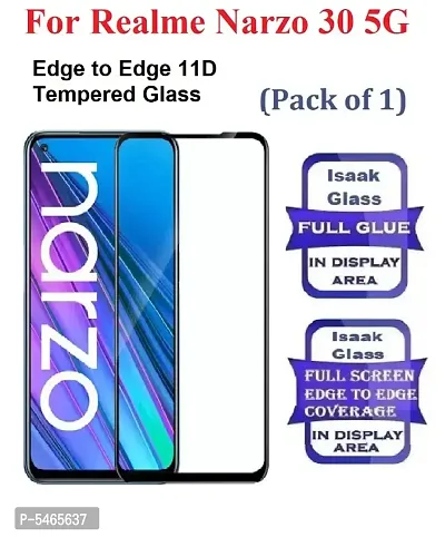 Realme Narzo 30 5G Edge to Edge, 11D Full Glue Tempered Glass (Pack of 1)