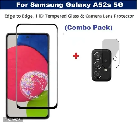 Samsung Galaxy A52s [ISAAK] Edge to Edge, Full Glue, 11D Tempered Glass  Camera Lens Protector (Combo Pack)