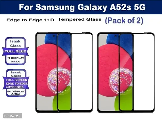 Samsung Galaxy A52s [ISAAK] Edge to Edge, Full Glue, 11D Tempered Glass (Pack of 2)-thumb0