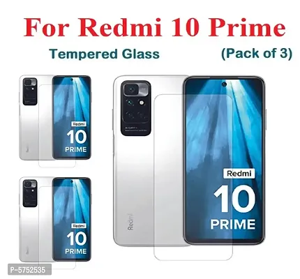 Redmi 10 Prime [ISAAK] Tempered Glass (Pack of 3)