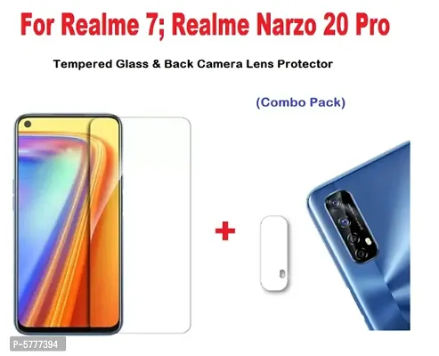 Realme 7| Realme Narzo 20 Pro [ISAAK] Tempered Glass   Camera Lens Protector (Combo Pack)