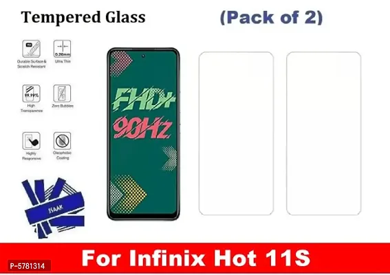Infinix Hot 11s Tempered Glass (Pack of 2)