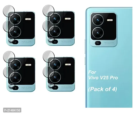 ISAAK Back Camera Lens Glass Protector for Vivo V25 Pro 5G (Pack of 4)
