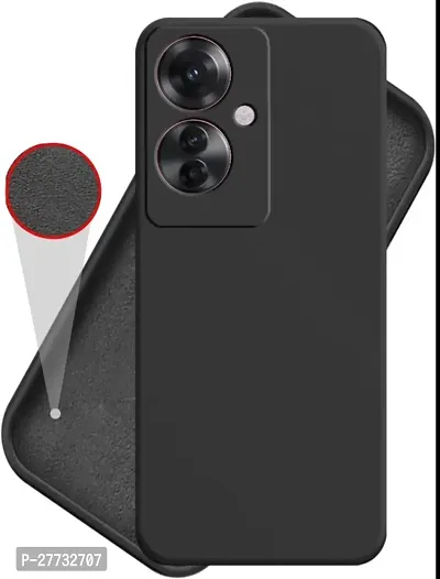 ISAAK Back Cover for OPPO F25 Pro 5G Shockproof Slim |Soft Silicone| Micro-Fibre Cloth On Inner Side (Black, Grip Case, Silicon, Pack of: 1)