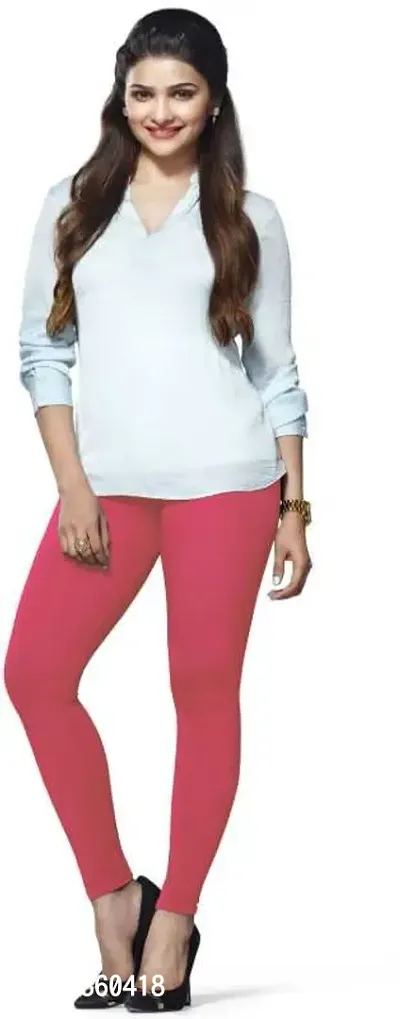 Pink Ankle Length Ethnic Wear Legging-thumb0