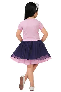 LINKKART FASHION Girls Festive  Party Top and Skirt Set (3-4 YEAR, PINK)-thumb1