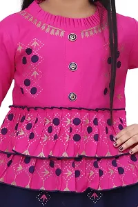 LINKKART FASHION Girls Casual Top Skirt  (pink)-thumb3