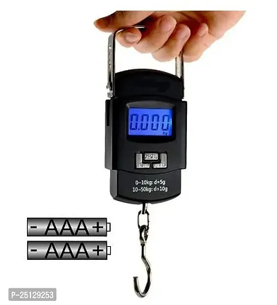 Digital Weight Machine for Luggage LED Screen, 50 kg (Black)-thumb0