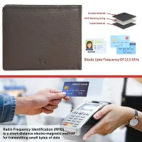 Stylish Brown Artificial Leather Self Design Two Fold Wallet For Men-thumb3