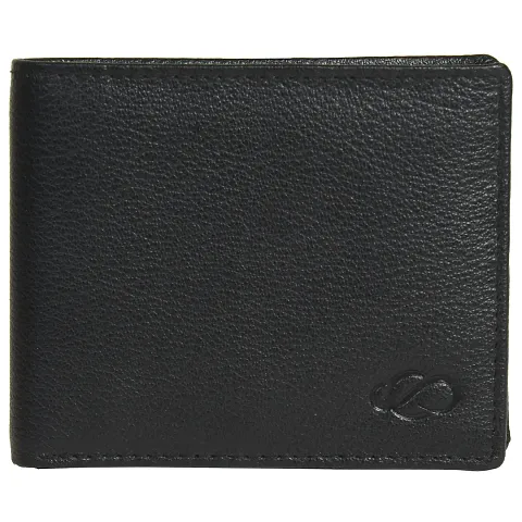 Stylish Artificial Leather Self Design Two Fold Wallet For Men