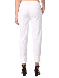 Girik Fashion Lycra Rayon Slim Pants Ethnic Trouser Casual Bottom Wear for Women's (XX-Large, White)-thumb1