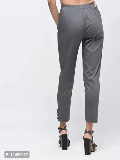 Girik Fashion Women's Lycra Rayon Slim Pants Ethnic Trouser Casual Bottom Wear (Medium, Grey)-thumb3