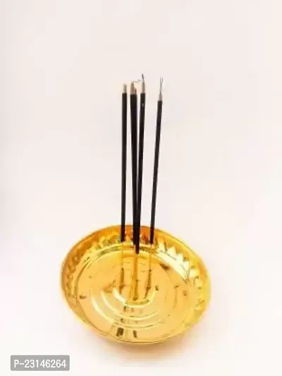 Pure Brass Incense Holder- Agrbatti Stand- Dhoop Dani Dhoop Batti Stand For Puja Brass Incense Holder Gold-thumb0