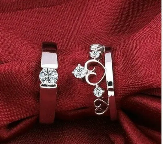 King and Queen Crown Couple Alloy Ring Sets