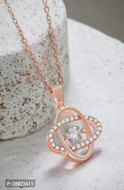 Beautiful Alloy Rose Gold Pendant Chain for Women-thumb0