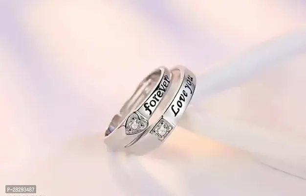 Stainless Steel Love Forever Promise Couple Rings Sets for Men and Women