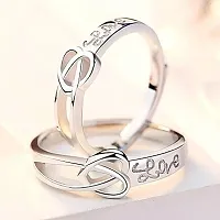 Silver Wedding Ring with Love Heart Knot Sterling Silver-thumb1