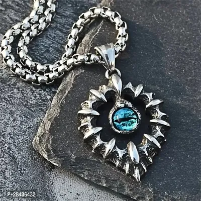 Demon Blue Eye Pendant Necklace Men's Fashion Hip Hop Domination Jewelry