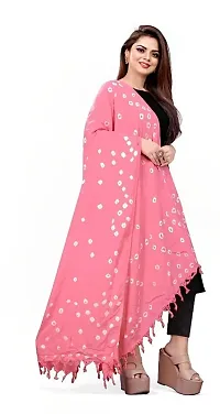 Womens Bandhej/Bandhani Dupatta Shawl Pink(Pack of 1)-thumb1