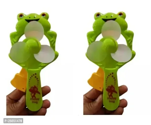 Froge Shaped Mini Toy Fan Green Pack Of 2