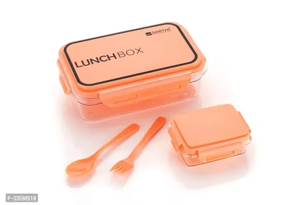 Useful Plastic Airtight Lunch Boxes with Spoons And Forks-thumb0