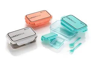 Useful Plastic Airtight Lunch Boxes with Spoons And Forks-thumb2