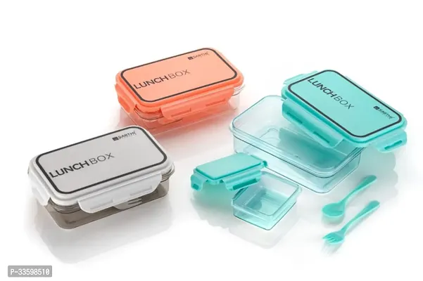 Useful Plastic Airtight Lunch Boxes with Spoons And Forks-thumb3