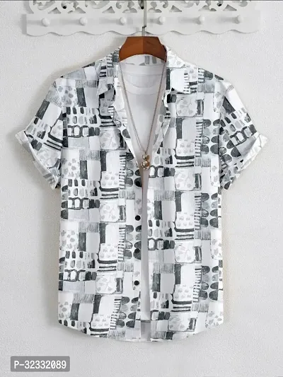 New Cotton Blend Printed Summer Special Casual Shirts For Men-thumb0