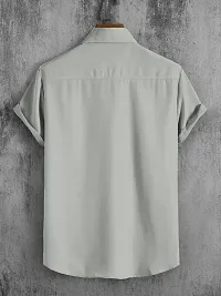 Stylish Printed Lycra Blend Short Sleeves Casual Shirt For Men-thumb1