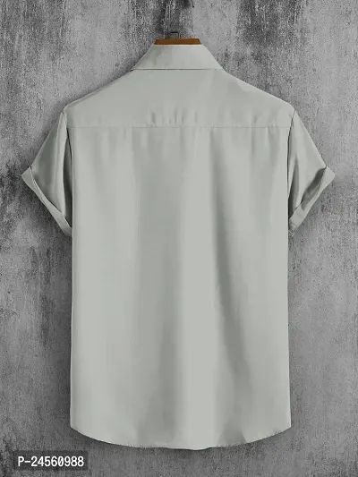 Stylish Printed Lycra Blend Short Sleeves Casual Shirt For Men-thumb3