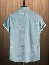 Trendy Cotton Blend Printed Casual Shirts For Men-thumb1