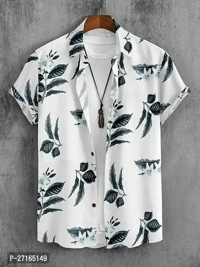 Trendy Cotton Blend Printed Casual Shirts For Men